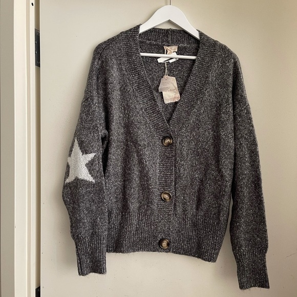 Hem & Thread Star Two Tone Cardigan NWT - Picture 6 of 9